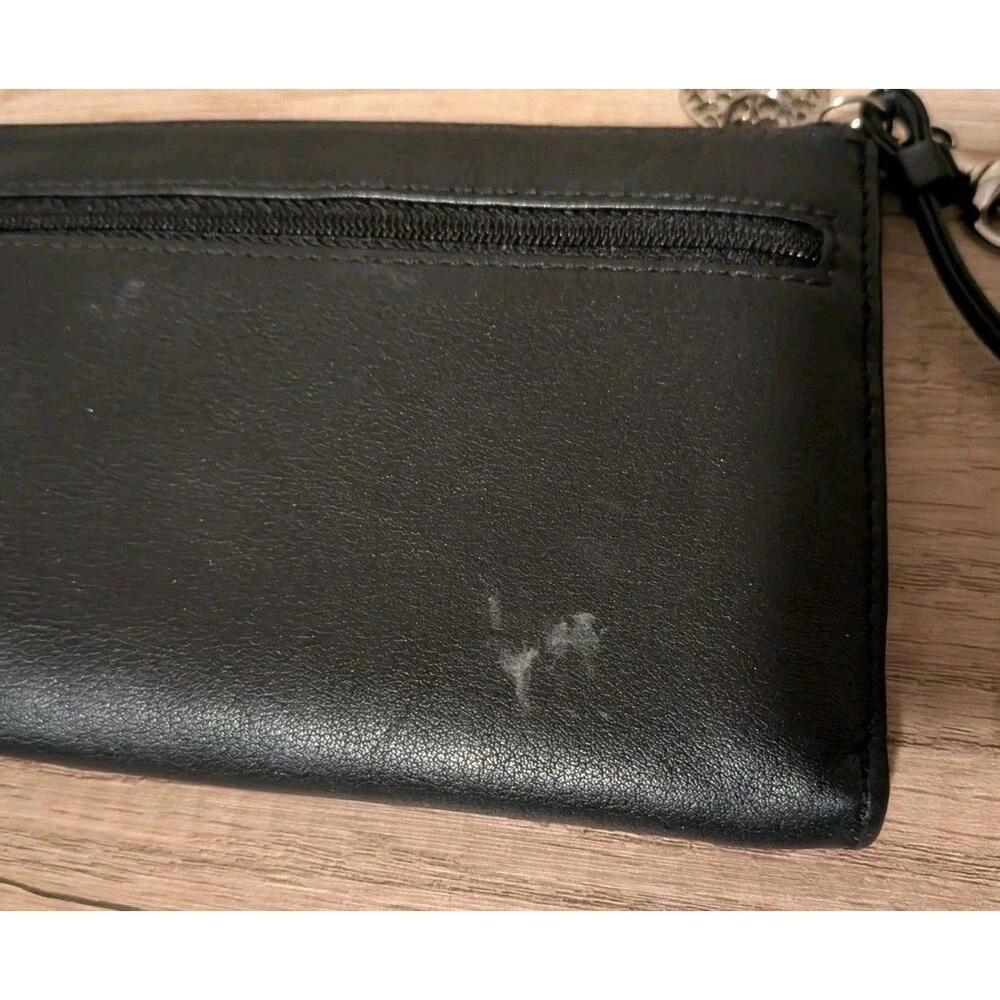 Coach Wristlet Wallet Accordion Black 7.5"x 4.25" - Picture 10 of 12